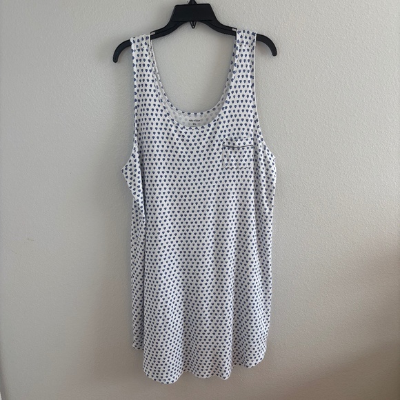 Roller Rabbit Blue Hearts Alba Sleep Jersey Dress Size XL - Picture 1 of 8